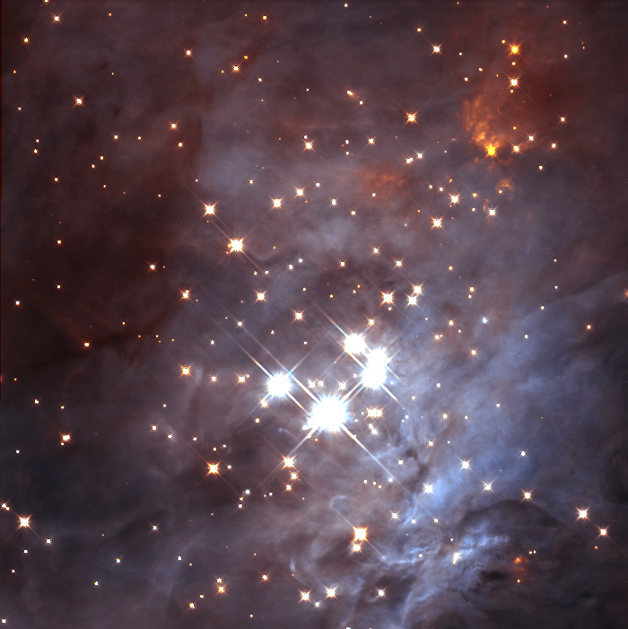 Скопление Трапеция в туманности Ориона. Credit NASA  ESA