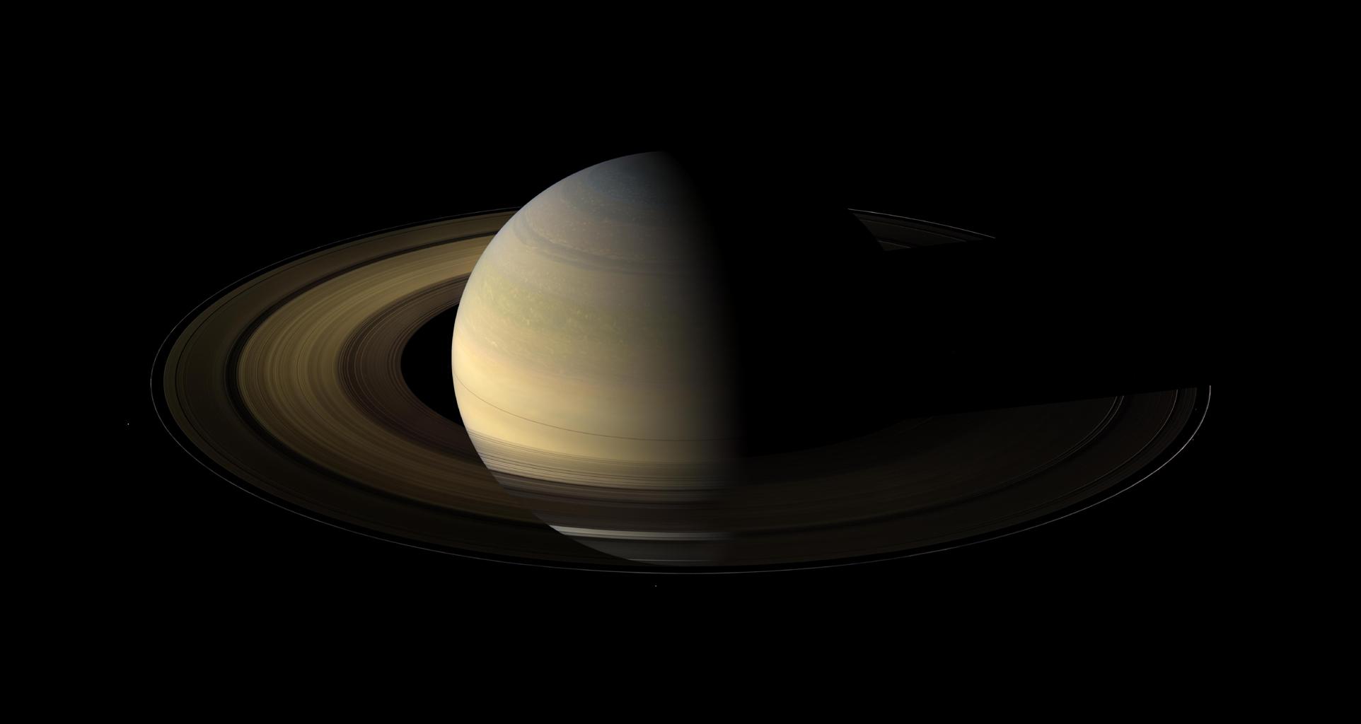 Сатурн — шестая планета от Солнца и вторая по размерам планета в Солнечной системе после Юпитера. Сатурн, а также Юпитер, Уран и Нептун, классифицируются как газовые гиганты. Сатурн назван в честь римского бога земледелия.
