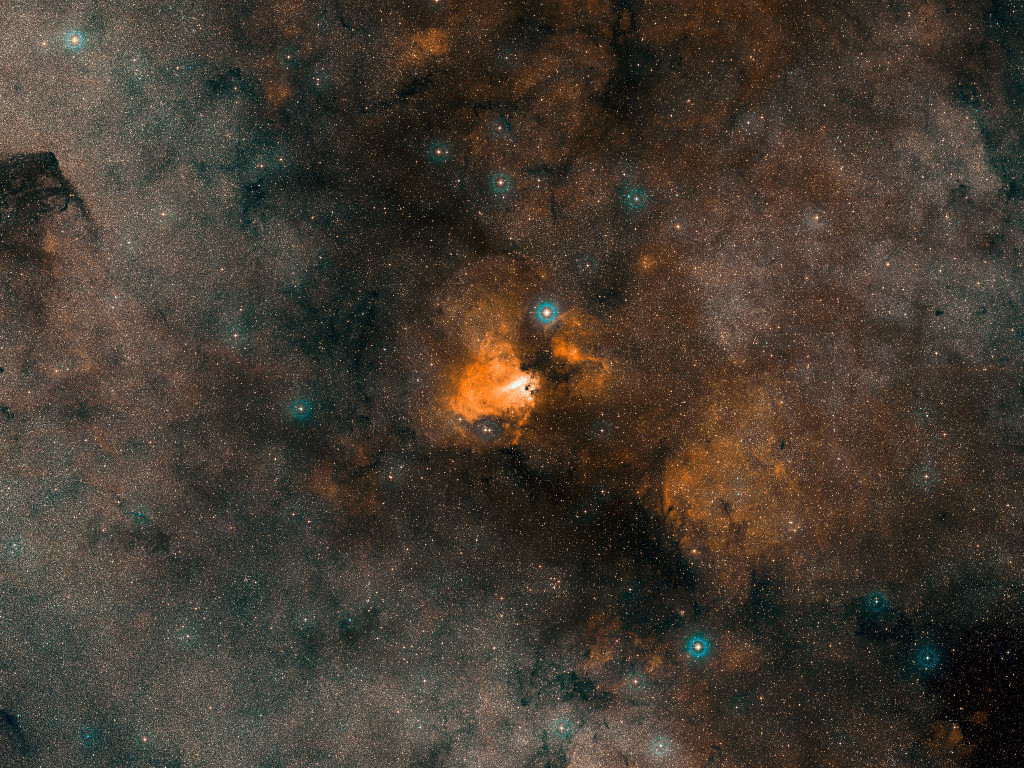 Tumannost Omega M17 In Spejs